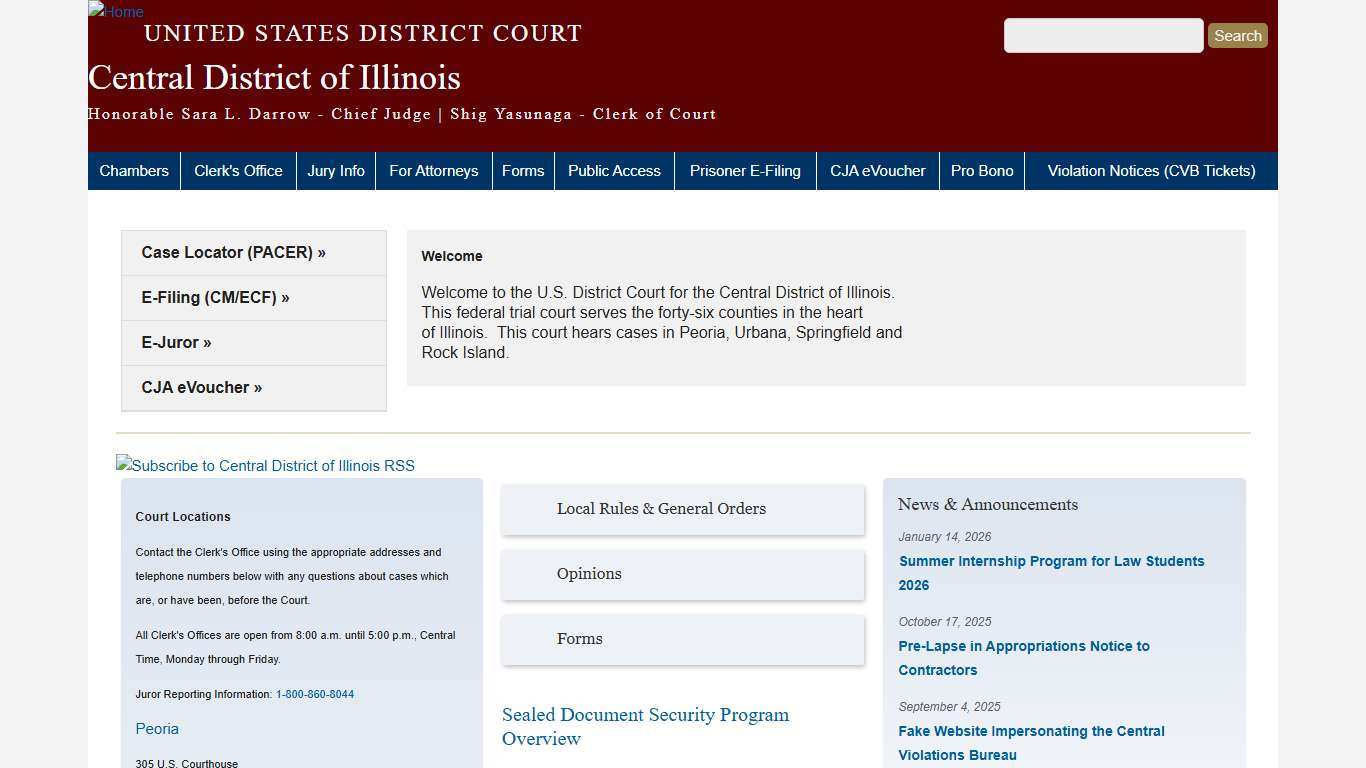 Central District of Illinois United States District Court